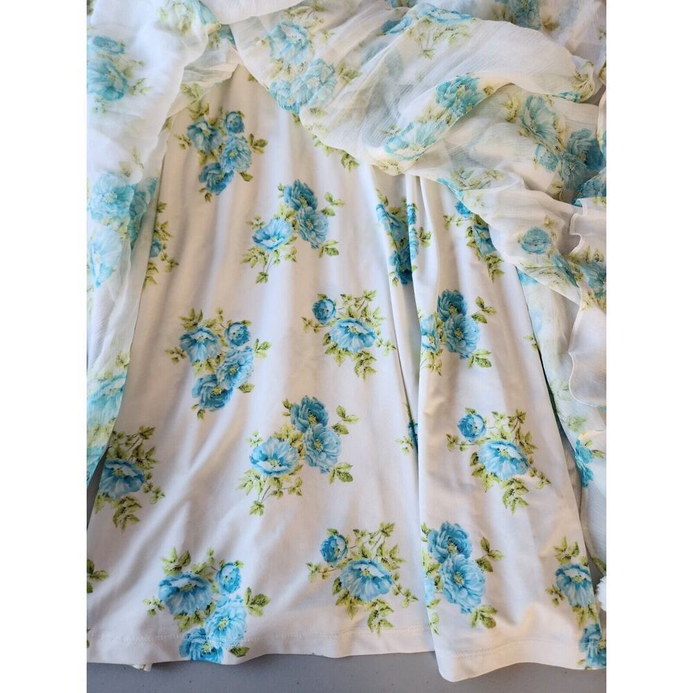 Zimmermann Smocked Silk Floral Mini Dress Size 0 (US 4) Long Sleeve FC411 - Picture 7 of 13
